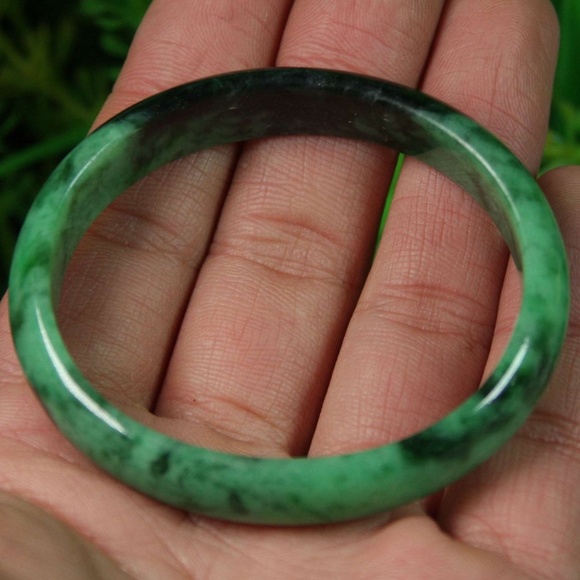 56mm Certified Pale green 100% Natural A Jade jadeite Bangle Bracelet 5055 - Picture 6 of 10